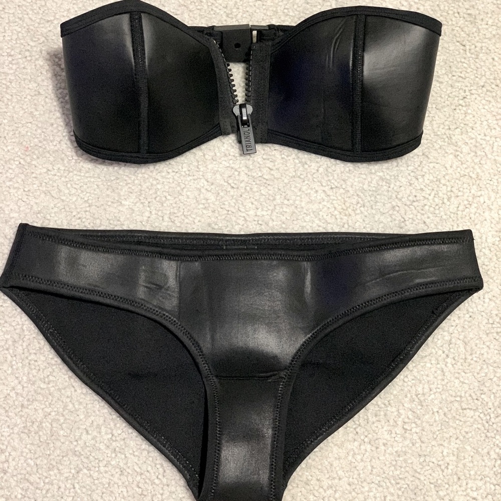 Triangl neoprene swimming suit set